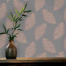 Grey and gold bedroom wallpaper. Rose Gold Wallpaper Trend