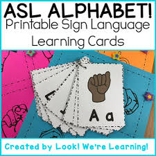 Try out my new free printable asl alphabet flashcards. Sign Language Alphabet Learning Cards Asl Alphabet By Look We Re Learning