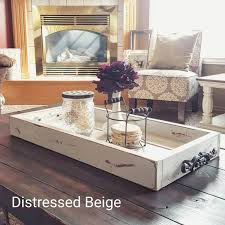 The coffee table is a great functional statement piece in living room decor! Pretty Farmhouse Coffee Table Tray Homebnc
