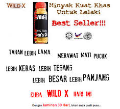 Urut dari pangkal hingga ke kepala zakar sisi kanan dan kiri. Minyak Wild X