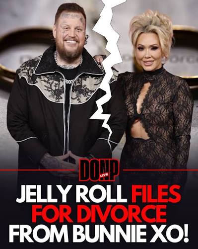 Jelly Roll has filed for divorce from his wife Bunnie XO after nearly 10  years of marriage 👀💍❌ According to court records obtained by TMZ, Jelly  Roll filed the paperwork in May