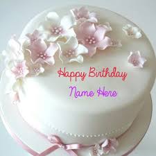 Birthday Cakes For Ladies With Name White Jasmine Flower Cake For Girls With Name 70th Birthday Cake 90th Birthday Cakes 60th Birthday Cakes