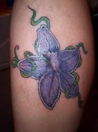 The birth flower for july, the larkspur blooms come in a variety of colors. Larkspur Flower Tattoo By Artgunluver On Deviantart