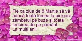 Iti urez o zi a femeii in care sa te bucuri de. Felicitari De 8 Martie La Multi Ani De 8 Martie Facebook
