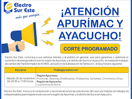 Jun 30, 2021 · corte de luz programado para el sector de circunvalación sur desde la cooperativa de suministro eléctrico coopelectric, informaron que en la jornada de este jueves 1 de julio , se realizará un corte de luz de 8:00 a 10: Apurimac Electro Sur Este
