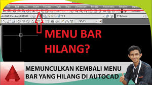 Memunculkan Menu Bar Autocad Yang Hilang Youtube