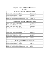 Progress Report Report Card Dates Apopka Hs