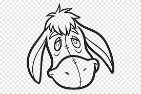 Description created in an impressionistic + splattered watercolor style, this high quality art. Eeyore Piglet Drawing Cartoon Sketch Winnie The Pooh White Mammal Png Pngegg