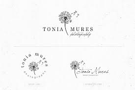 Dandelion Logo Eps And Png File Watermark Premade Custom Logo Flower Logo For Photographers In 2021 Premade Logo Logo Bundle How To Draw Hands