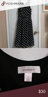 Dress Barn Polka Dot Midi Dress Dress Barn Dresses Pleated Skirt Dress Black Midi Dress