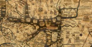 A mappa mundi is any medieval european map of the world. The Hereford Mappa Mundi