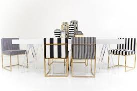 007 Dining Chair In Black And White Stripes Black And White Dining Room White Dining Room Dining Chairs