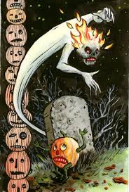 Halloween Postcard Series 2 4 Halloween Illustration Vintage Halloween Art Halloween Images