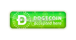 Dogecoin Accepted Here Bright Glossy Badge On White Stock Vector Crushpixel