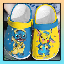 Baby Stitch and Pikachu Crocs Shoes - Jomagift