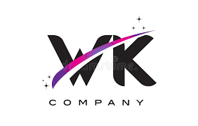 Edelweiss air (iata airline code wk). Wk W K Black Letter Logo Design With Purple Magenta Swoosh Stock Vector Illustration Of Identity Idea 91238816