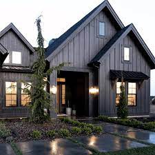 For more tips on exterior house paints, see 20 Inspiring Dark Exterior Homes Mountain Home Exterior Modern Farmhouse Exterior Lake Houses Exterior