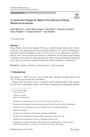 Doug & kirill original soundtracks | yuki hayashi. Pdf In Memoriam Douglas N Walton The Influence Of Doug Walton On Ai And Law