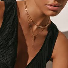 Gold Y Necklace