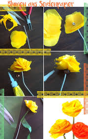 Anleitung Fur Blumen Aus Papier Basteln Selbermachen Diy Blumen Basteln Blumen Basteln Aus Papier Seidenpapier Blumen