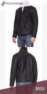 Nwt Cole Haan Lamb Shearling Leather Bomber Jacket Leather Bomber Jacket Leather Bomber Bomber Jacket