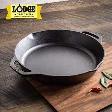 Featuring a generously sized polished interior surface, the no. Lodge Cast Iron Dual Handle Pan 12 Inch Black Shopee Philippines