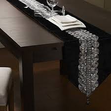 Black Silver Table Runner 80 Table Runner Diy Table Runners Burlap Table Runner Diy