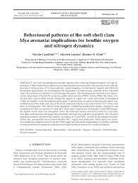 They're also competing for their coach's attention (aka cock) but their huge footballs will help them come to an agreement., 05/29/2009. Pdf Behavioural Patterns Of The Soft Shell Clam Mya Arenaria Implications For Benthic Oxygen And Nitrogen Dynamics