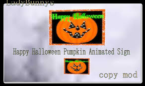 Happy halloween pumpkin's halloween free clip art image. Second Life Marketplace Happy Halloween Pumpkin Animated Sign Boxed