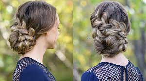 French Braid Updo Homecoming Hairstyle Cute Girls Hairstyles Youtube