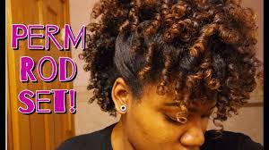 Natural Hair Perm Rod Set On Medium Length Natural Hair Natural Hair Perm Rods Natural Hair Styles Permed Hairstyles