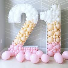 Organic balloons, balloon inspo, balloon art, modern balloons, letter balloons, pearl teal balloons, chrome gold balloons, rose gold balloons, white balloons. Letters Bundle Balloon Mosaic Digital Design Template 21st Birthday Decorations Balloon Decorations Party Birthday Decorations