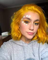 Cosmic Sunshine In 2021 Cool Hairstyles Yellow Hair Cool Hair Color