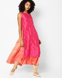 Layered Dress With Gota Patti