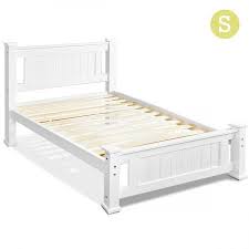 Pine Wood Bed Frame Single Timber Pine Wood Bed Frame At Crazysales Com Au Featuring An Exclusive Class In 2020 White Wooden Bed Timber Beds Wooden Bed Frames