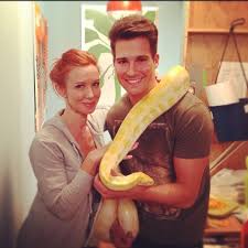 James Maslow And Challen Cates With A Big Snake Big Time Rush James Maslow Big Time