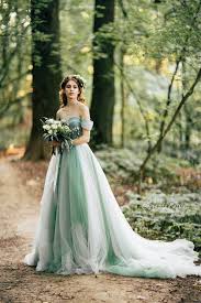 Pin By Cj Avery On Aesthetic Ombre Wedding Dress Unusual Wedding Dresses Green Wedding Dresses