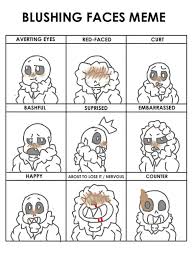 Blushing Faces Meme Challenge Accepted Undertech Sans Eudrite Form Undertale Aus Amino