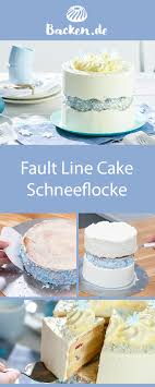 Fault Line Cake Mit Schneeflocken Rezept Von Backen De Rezept Kuchen Und Torten Rezepte Leckere Torten Kuchen