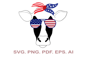 Download American Cow Svg Graphic By Narcreativedesign Creative Fabrica