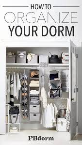 Saved by pottery barn teen. When You Have To Share A Closet Maximizing Space Is Key Get Storage Bins And Label Them With Your Dorm Closet Organization Dorm Closet Dorm Room Organization