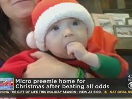 Micro-preemie home for Christmas after beating all odds