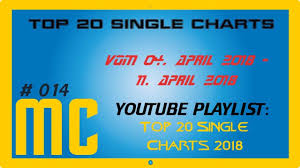 top 20 single charts vom 04 april 2018 11 april 2018