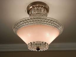 1930 S Art Deco Pink Glass Overhead Light Shade Vintage Light Fixtures Vintage Lighting Antique Lighting