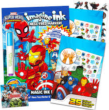There are tons of great resources for free printable color pages online. Amazon Com Marvel Super Hero Adventures Imagine Ink Coloring Book Activity Set No Mess Magic Ink Activity Book With Avengers Stickers And Temporary Tattoos Superhero Coloring Books Toys Games