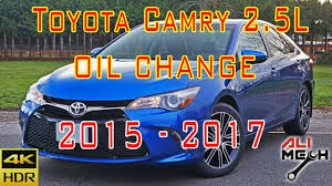 The toyota camry is known for its reliability and longevity, thanks to dependable toyota engineering and their recommended maintenance schedules that help to monitor your vehicle. Toyota Camry 2 5l Engine Oil Change 2015 2017 And Replace Oil Filter And Reset Maintenance Alimech Youtube