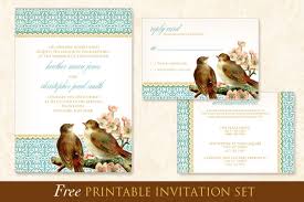 Boho florals printable wedding template sle wedding invitation list entourage wedding invitation templates in philippines wedding invitation format. Free Printable Wedding Invitation Template Set Birds Blossoms
