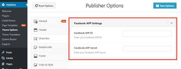 The following settings all come from the basic tab for your facebook app: Facebook App Id App Secret How To Create And Use Them In Publisher