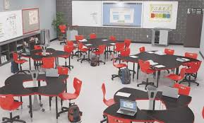 Quad Collaborative Student Desk Large Collaborative Classroom Layout Classroom Interior Collaborative Classroom