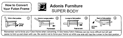 Immediately wipe off excess glue with a damp cloth. Futon Planet Futon Assembly Instructions